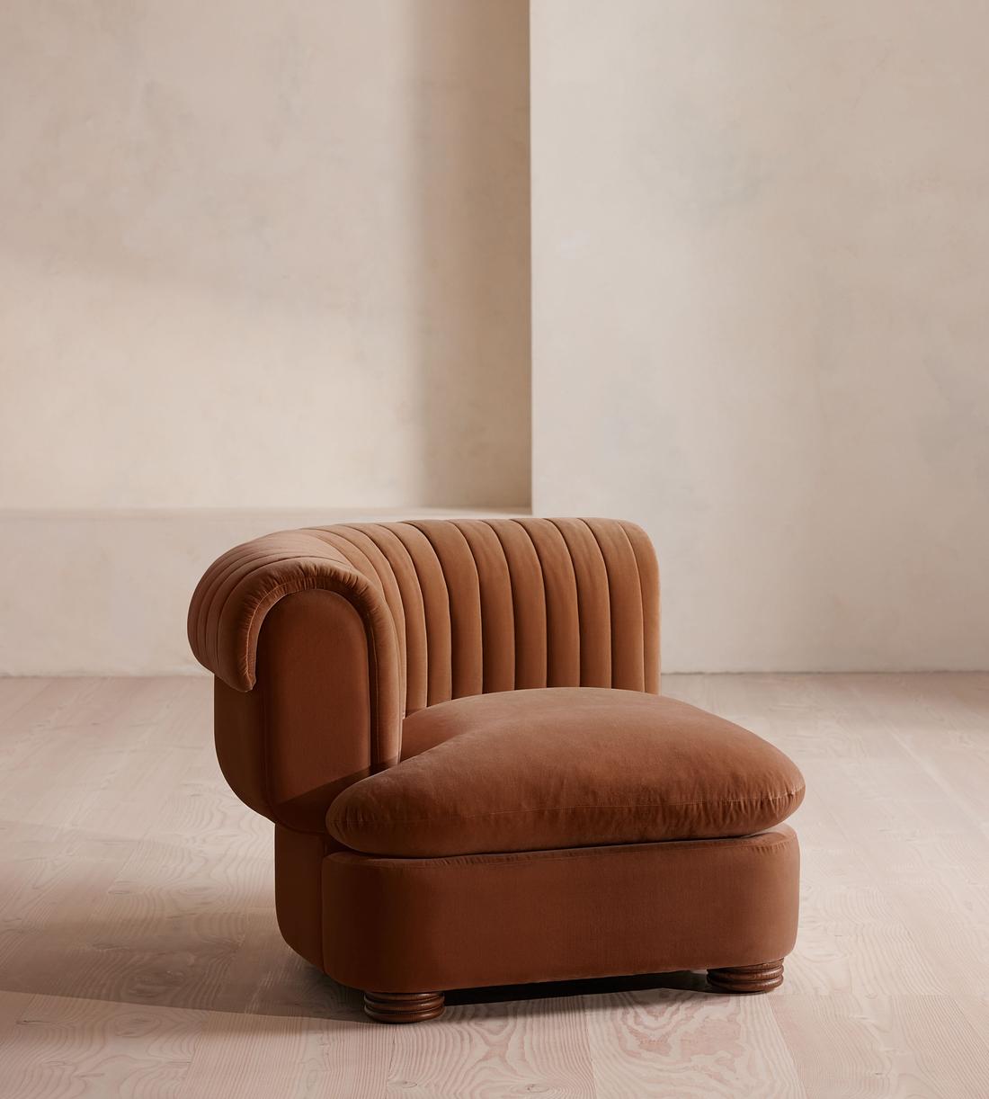 Rava Ottoman - Velvet - Cinnamon - UK - Image 2