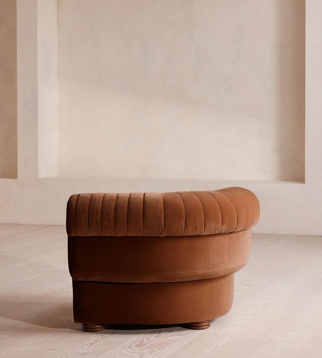 Rava Sectional Sofa - Left Arm Module - Velvet - Cinnamon - US - Image 4
