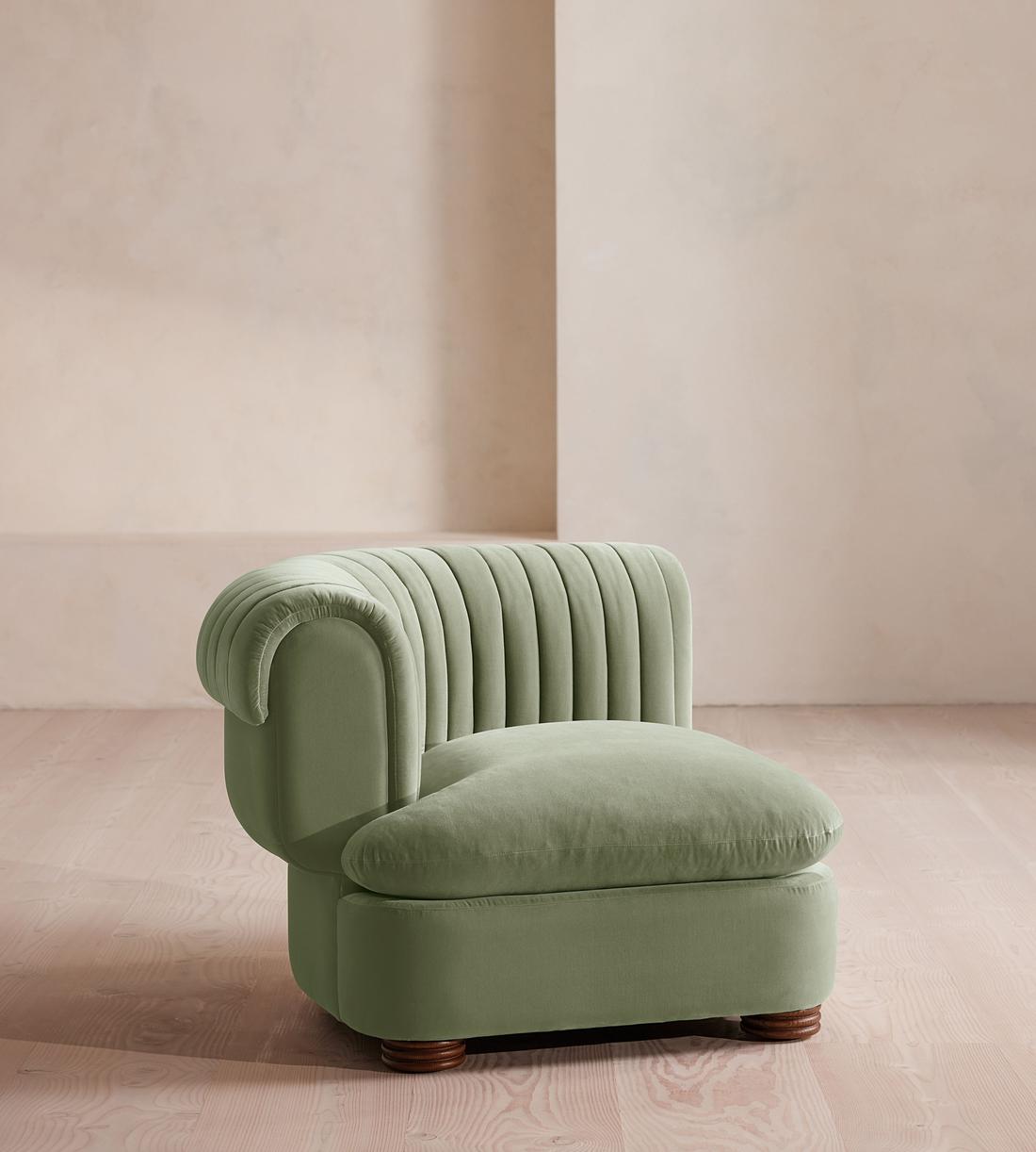 Rava Ottoman - Velvet - Seafoam - US - Image 2