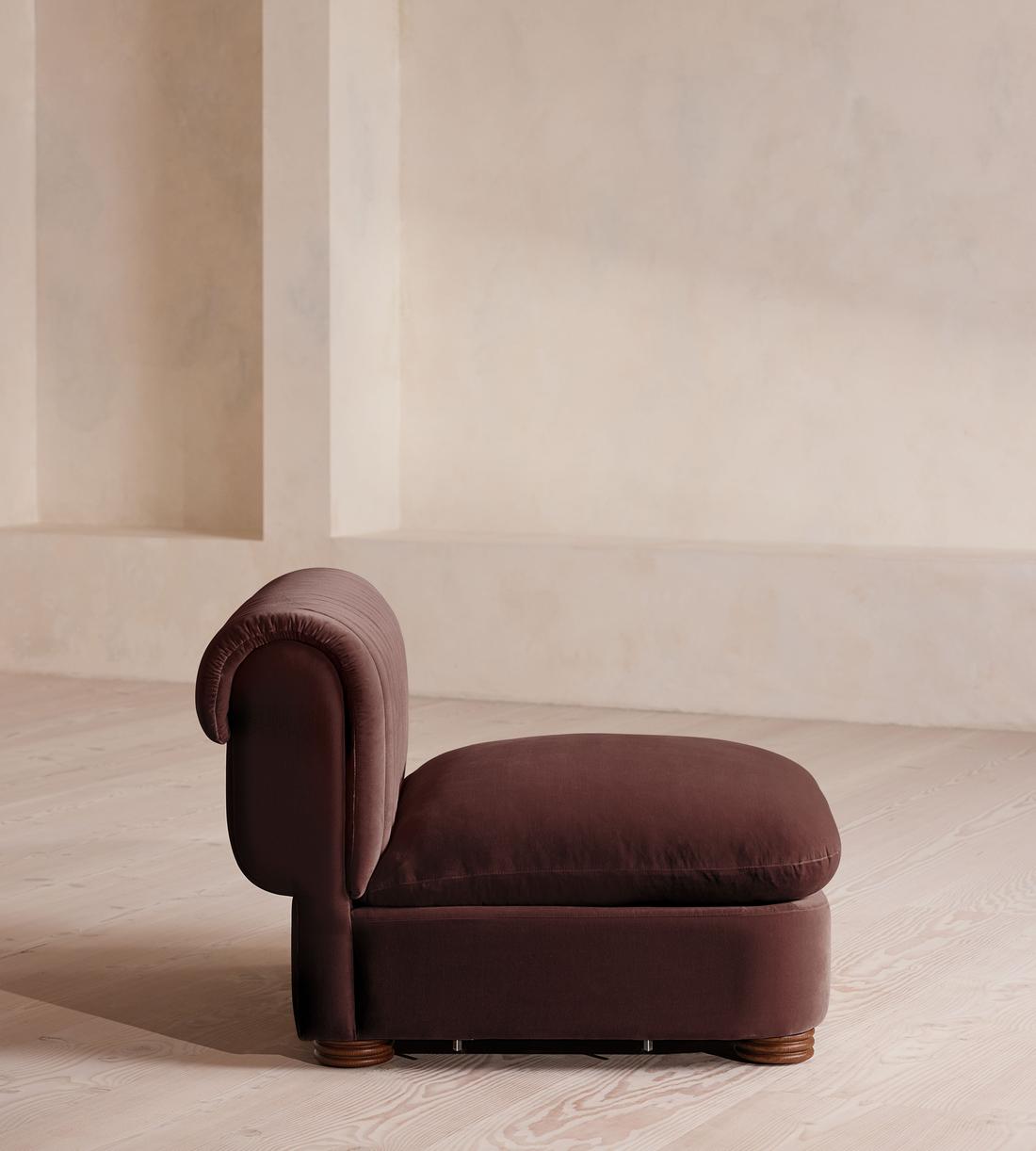 Rava Modular Sofa - Corner Module - Velvet - Aubergine - UK - Image 9
