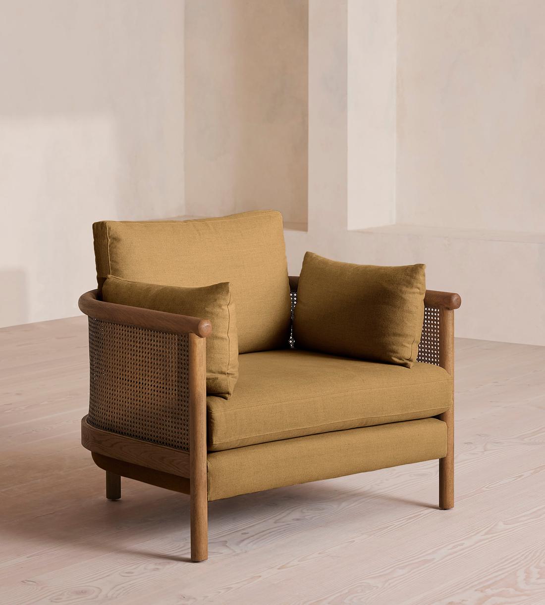 Sydney Armchair - Linen - Ochre - Listing - Image 1