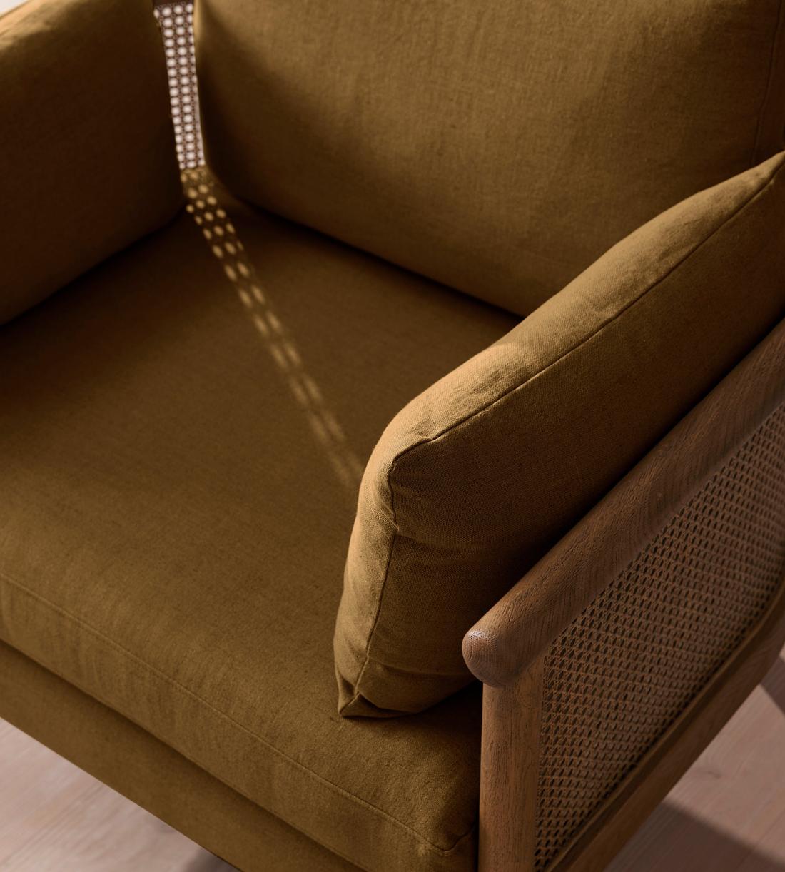 Sydney Armchair - Linen - Ochre - Images - Image 5