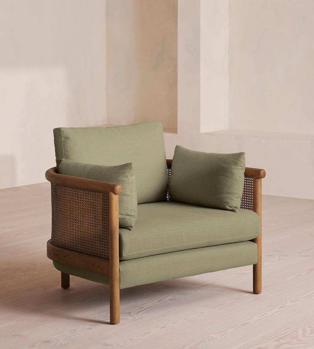 Sydney Armchair - Linen - Sage - Listing - Image 1