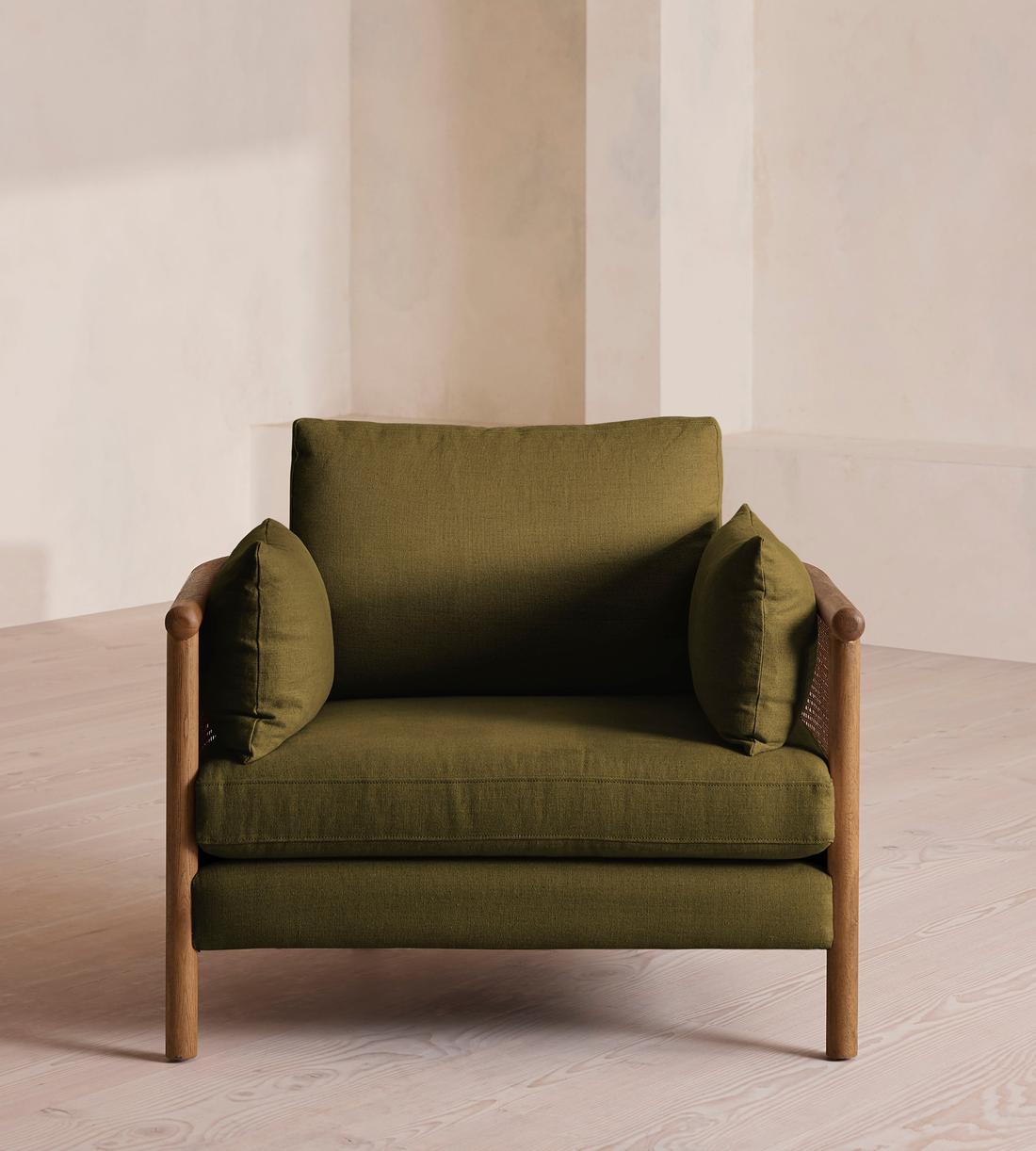 Sydney Armchair - Linen - Olive - Listing - Image 2