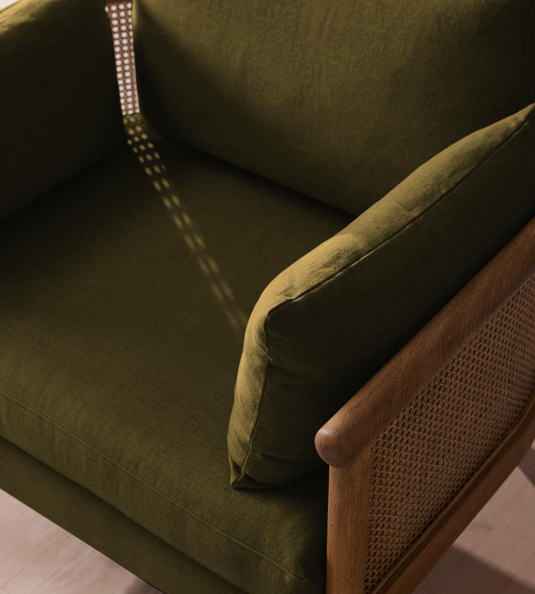 Sydney Armchair - Linen - Olive - Images - Image 5