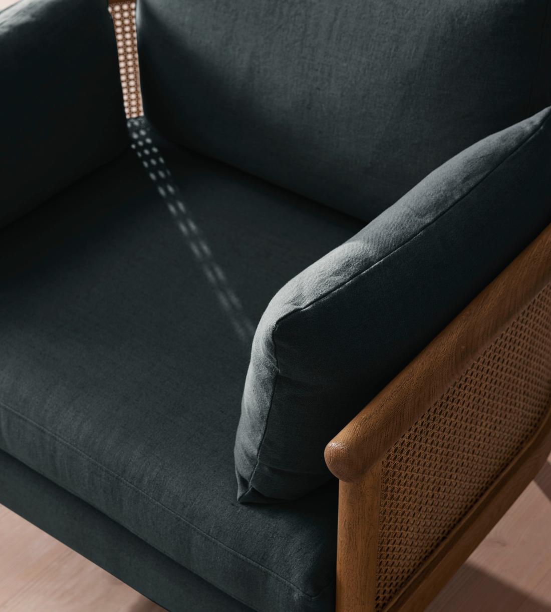Sydney Armchair - Linen - Prussian Blue - Images - Image 5