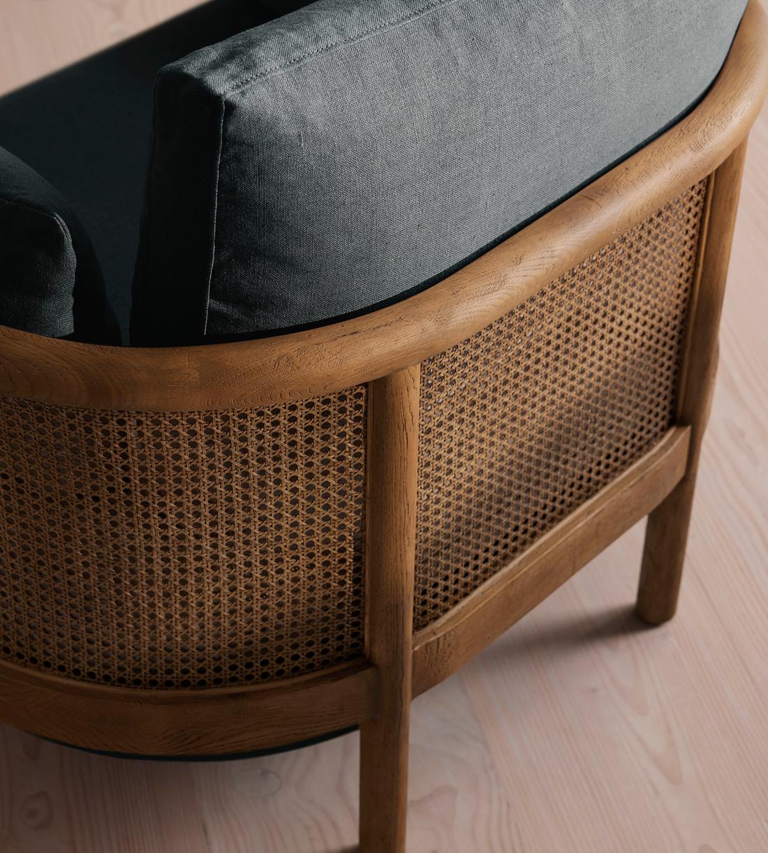 Sydney Armchair - Linen - Prussian Blue - Images - Image 6