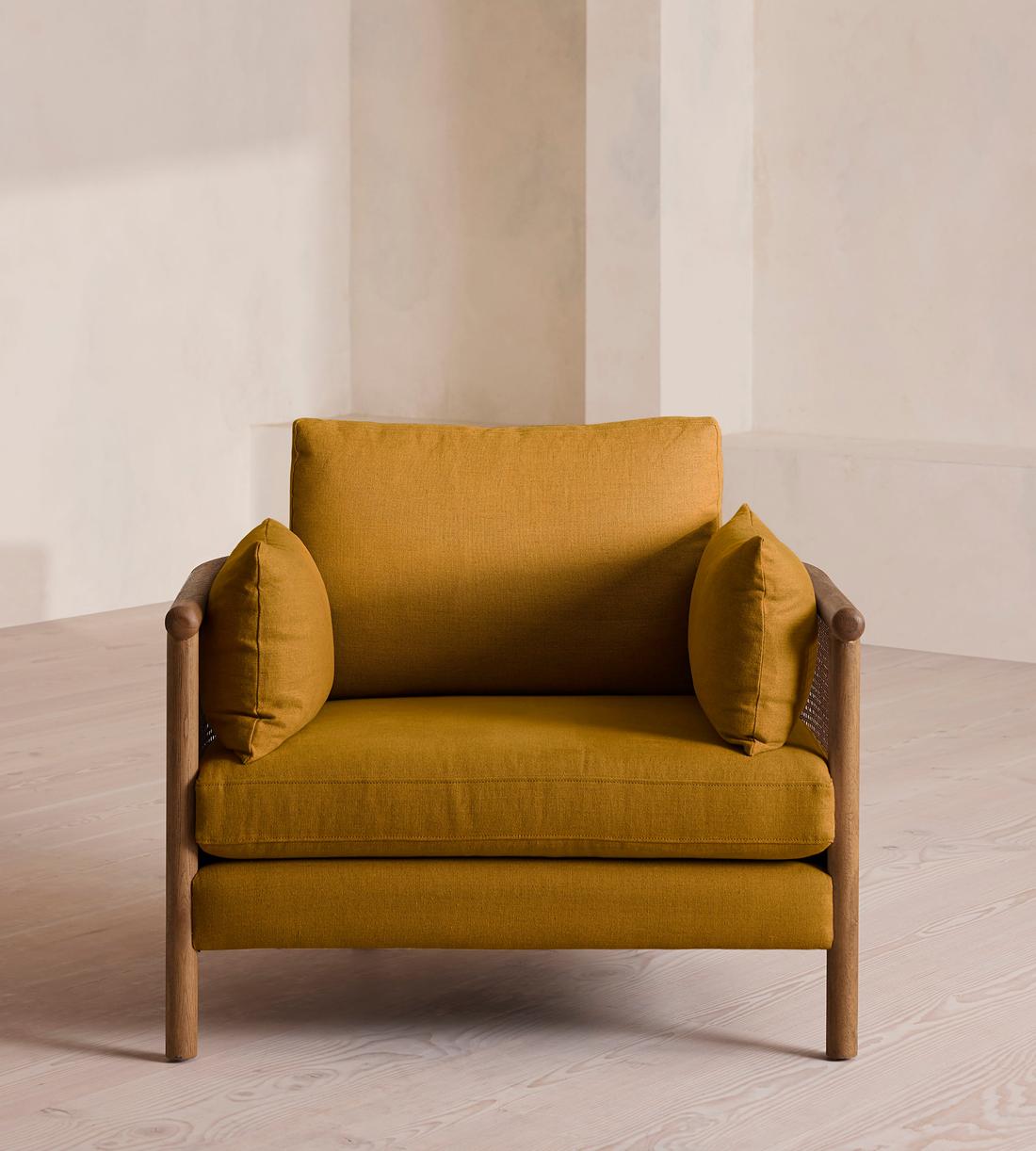 Sydney Armchair - Linen - Turmeric - UK - Listing - Image 2