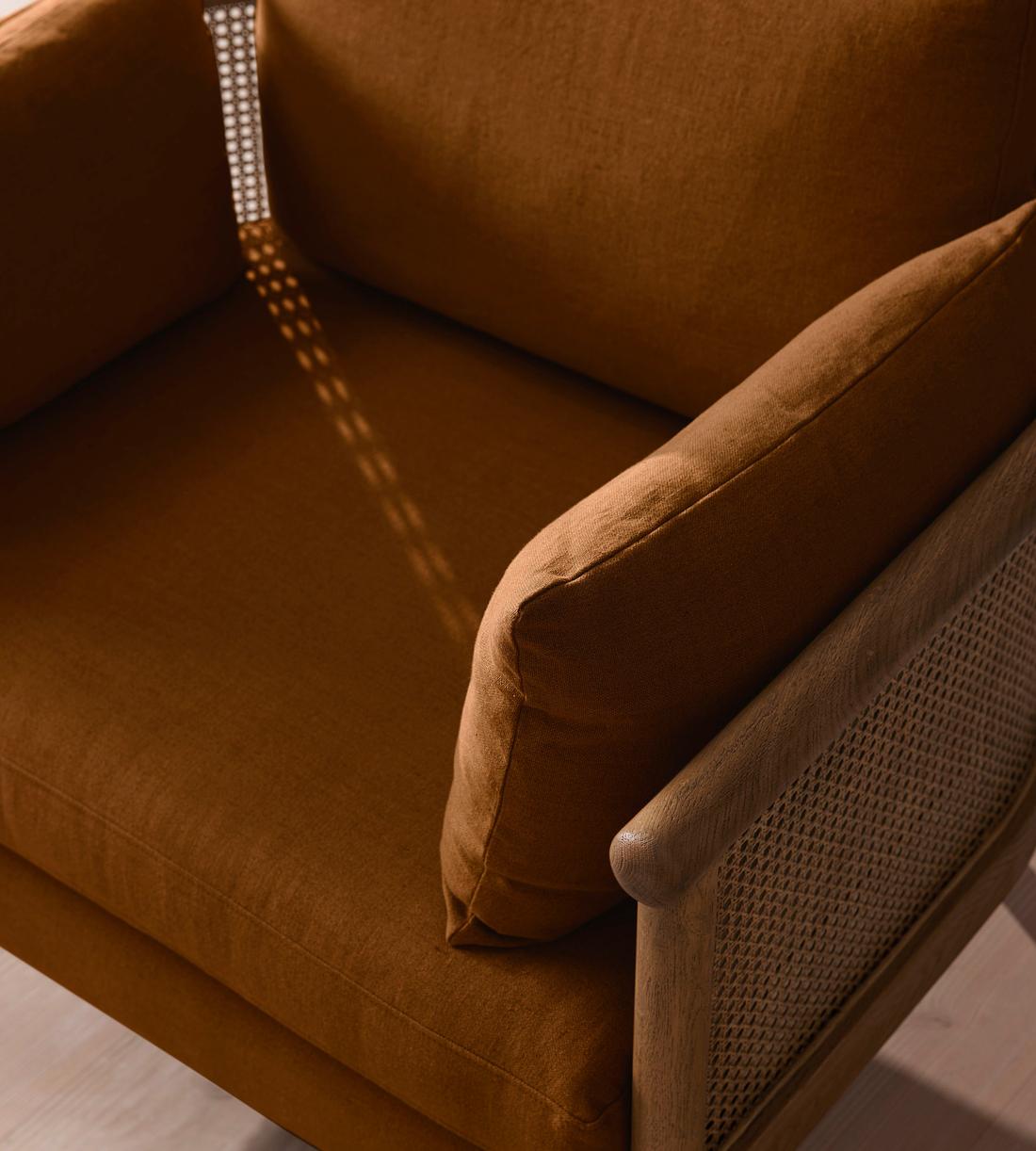 Sydney Armchair - Linen - Terracotta - UK - Images - Image 5