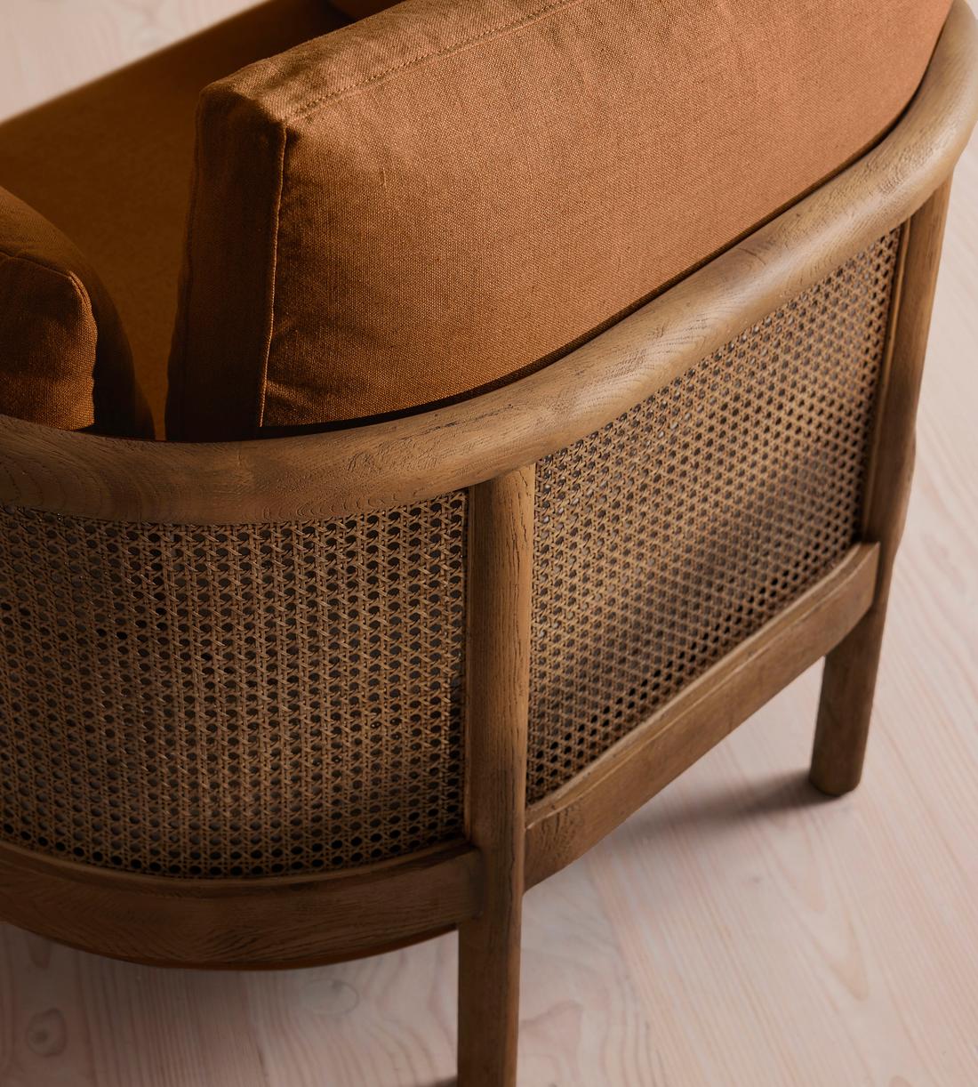 Sydney Armchair - Linen - Terracotta - UK - Images - Image 6