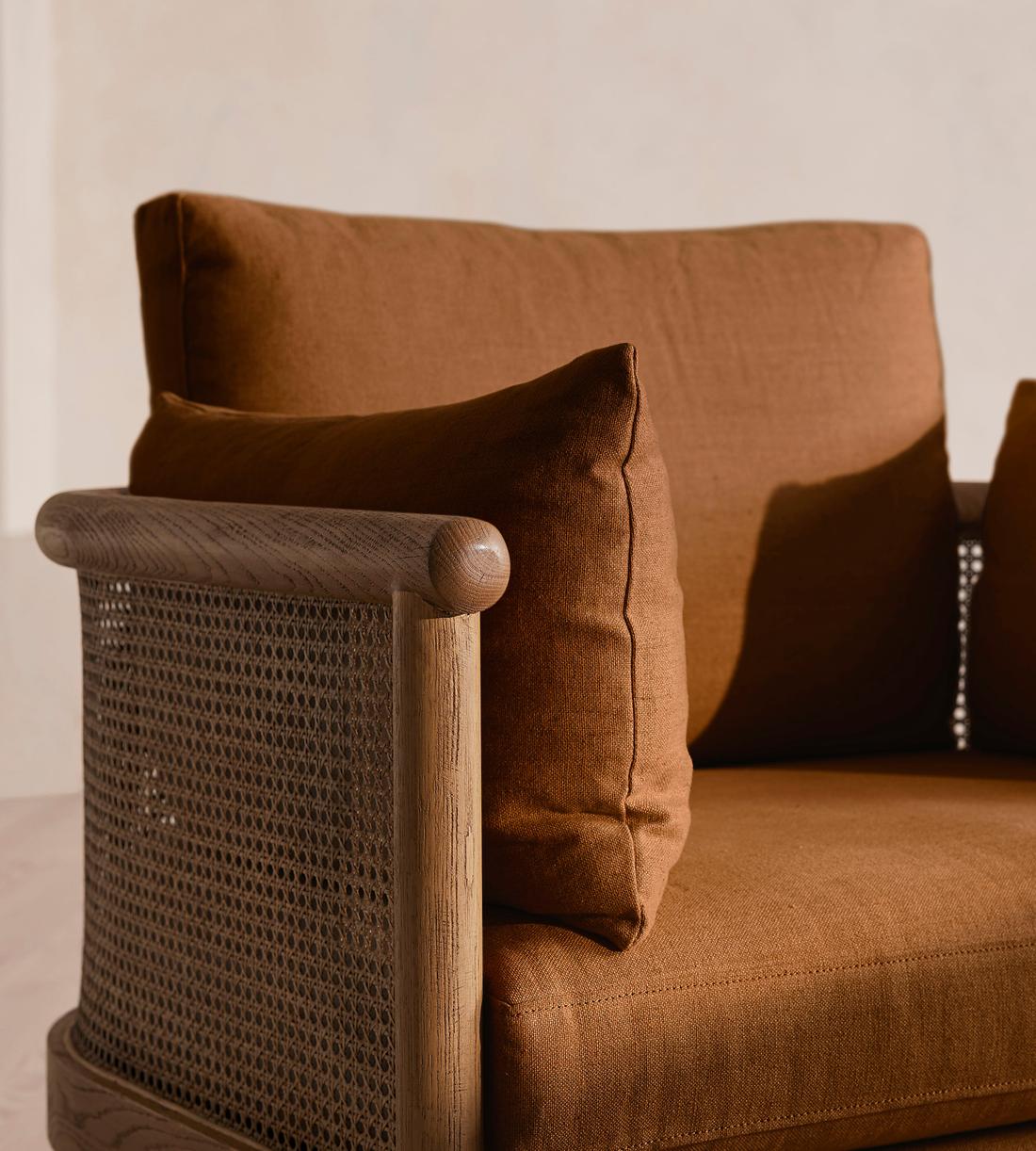 Sydney Armchair - Linen - Terracotta - UK - Images - Image 7
