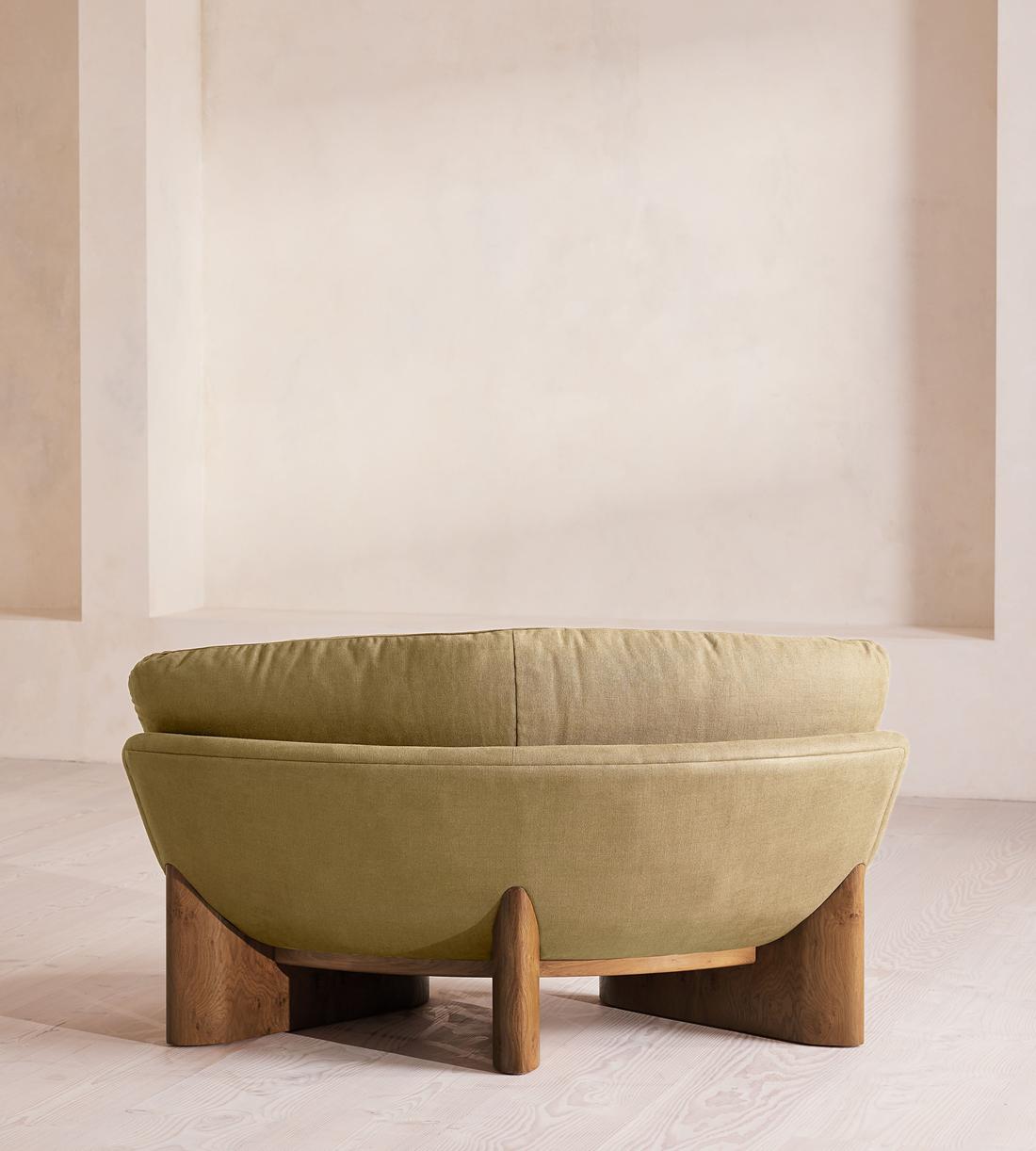 Tellis Corner Chair - Linen - Wheat - US - Images - Image 4
