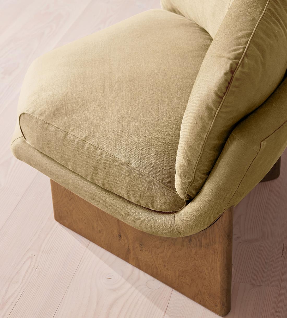 Tellis Corner Chair - Linen - Wheat - US - Images - Image 6