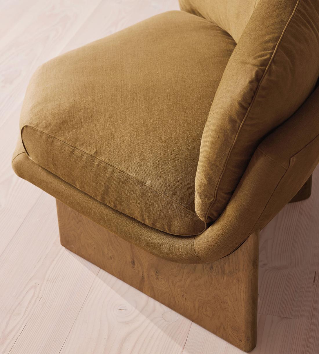 Tellis Corner Chair - Linen - Ochre - UK - Images - Image 6