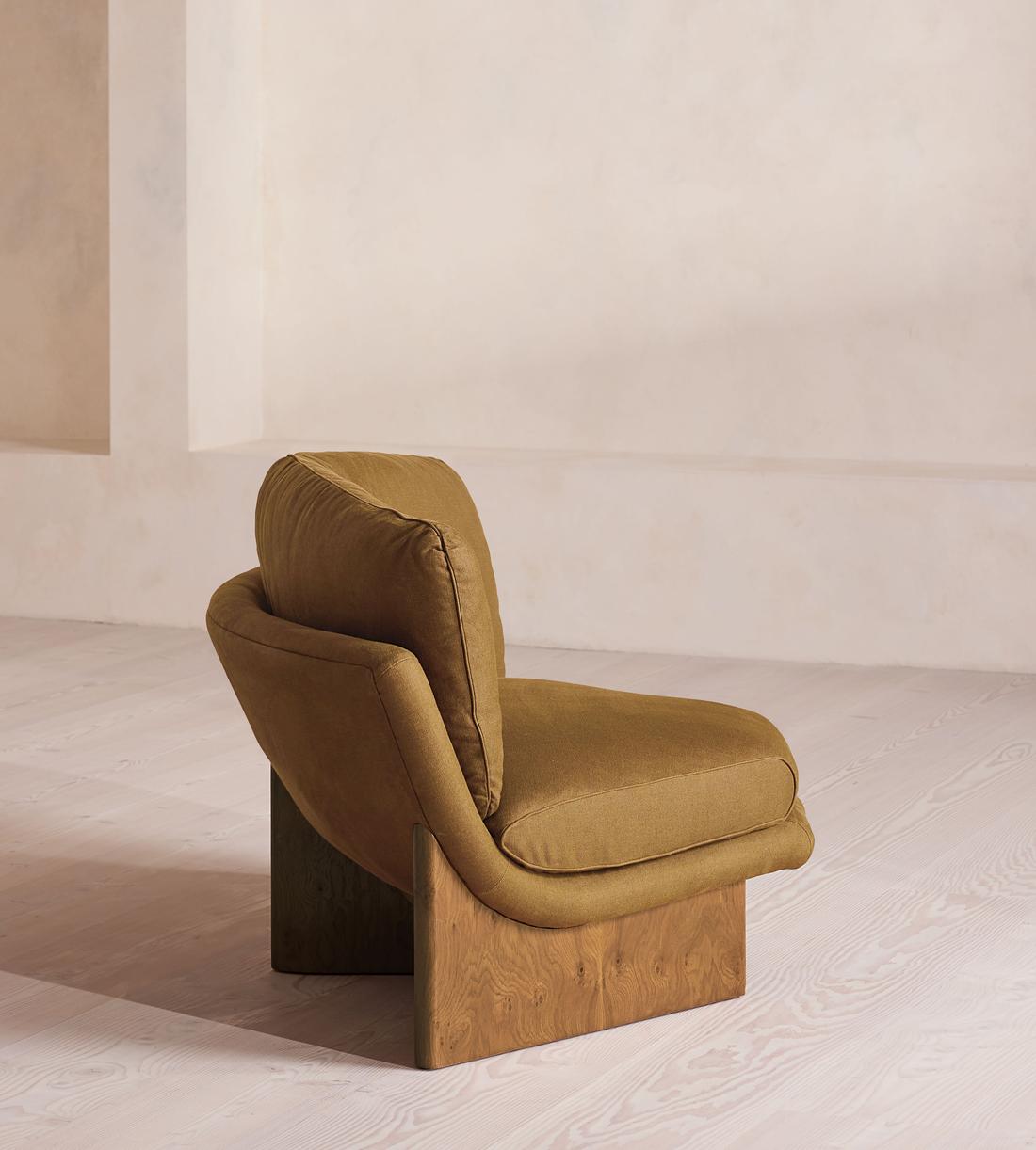 Tellis Corner Chair - Linen - Ochre - US - Images - Image 3