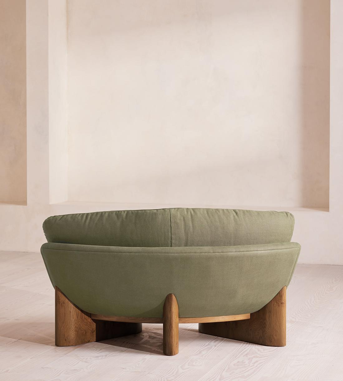Tellis Corner Chair - Linen - Sage - US - Images - Image 4