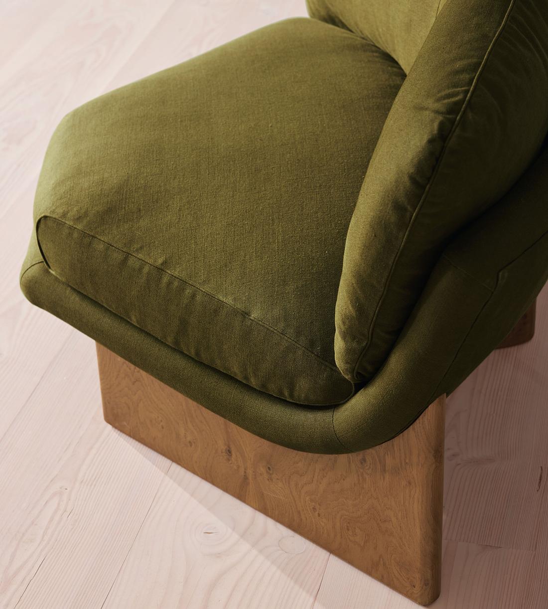 Tellis Corner Chair - Linen - Olive - UK - Images - Image 6