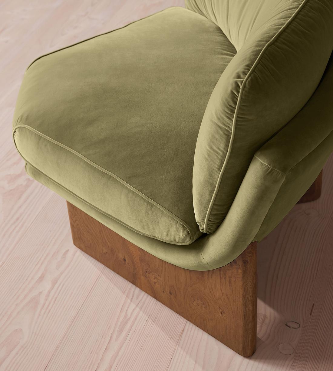 Tellis Corner Chair - Velvet - Lichen - UK - Images - Image 6