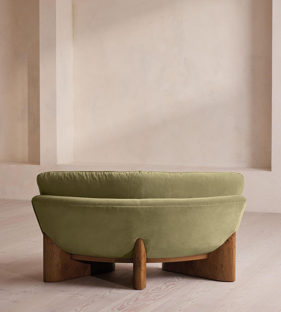 Tellis Corner Chair - Velvet - Lichen - US - Images - Image 4