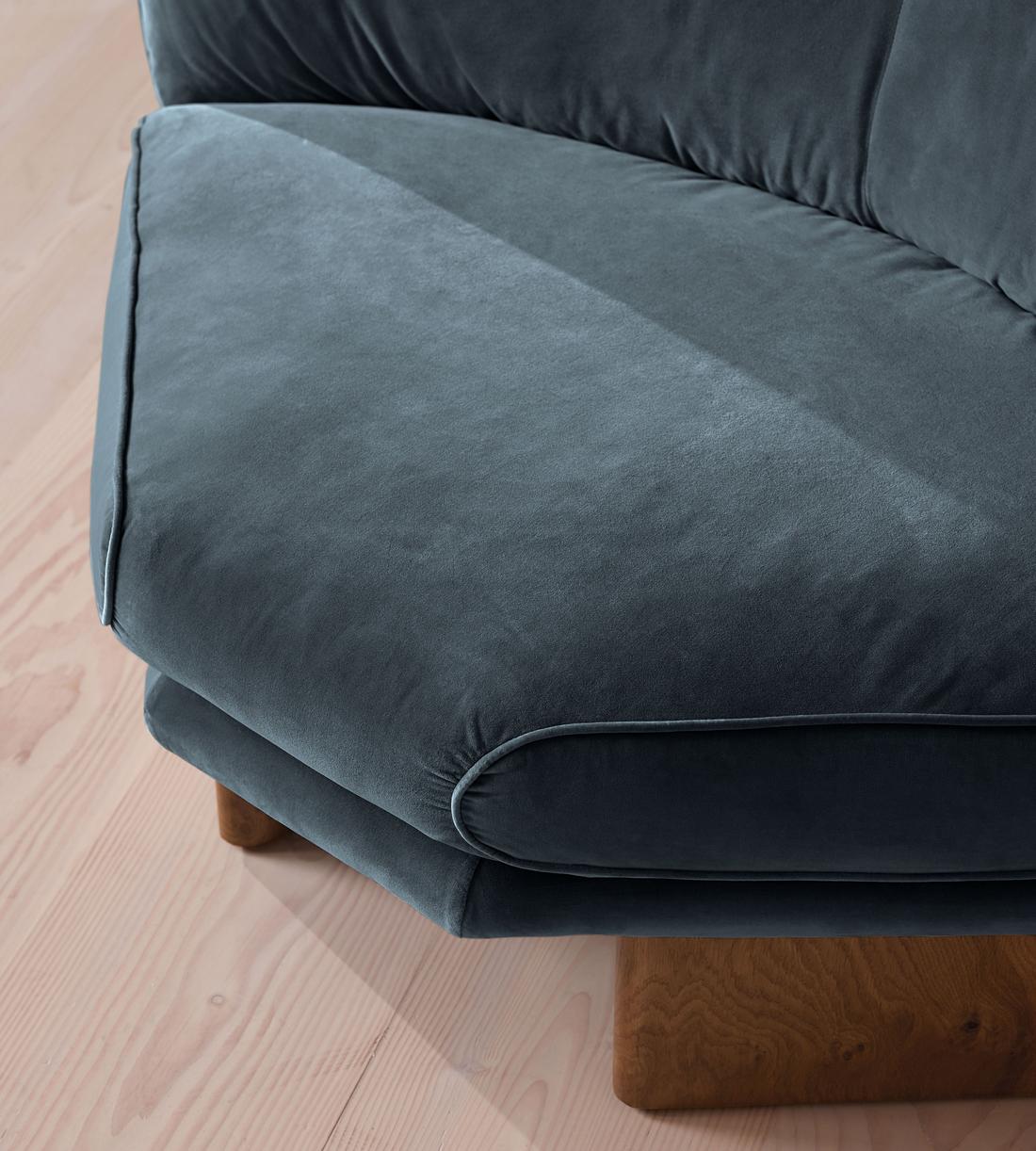 Tellis Corner Chair - Velvet - Grey Blue - US - Images - Image 5