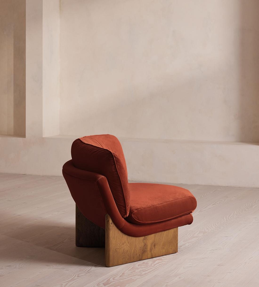 Tellis Corner Chair - Velvet - Rust - UK - Images - Image 3