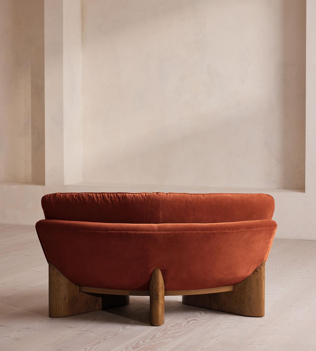 Tellis Corner Chair - Velvet - Rust - UK - Images - Image 4