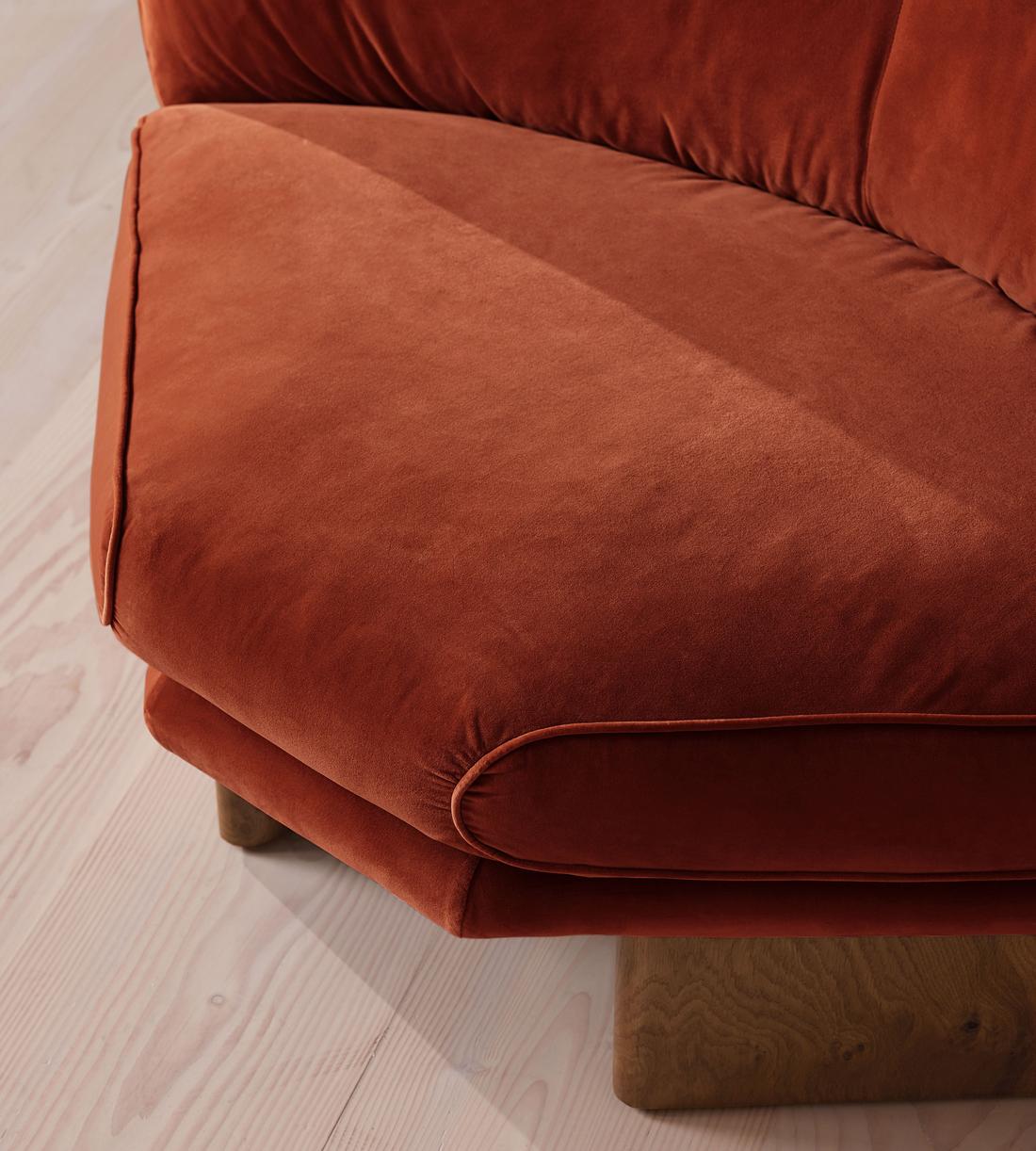 Tellis Corner Chair - Velvet - Rust - UK - Images - Image 5