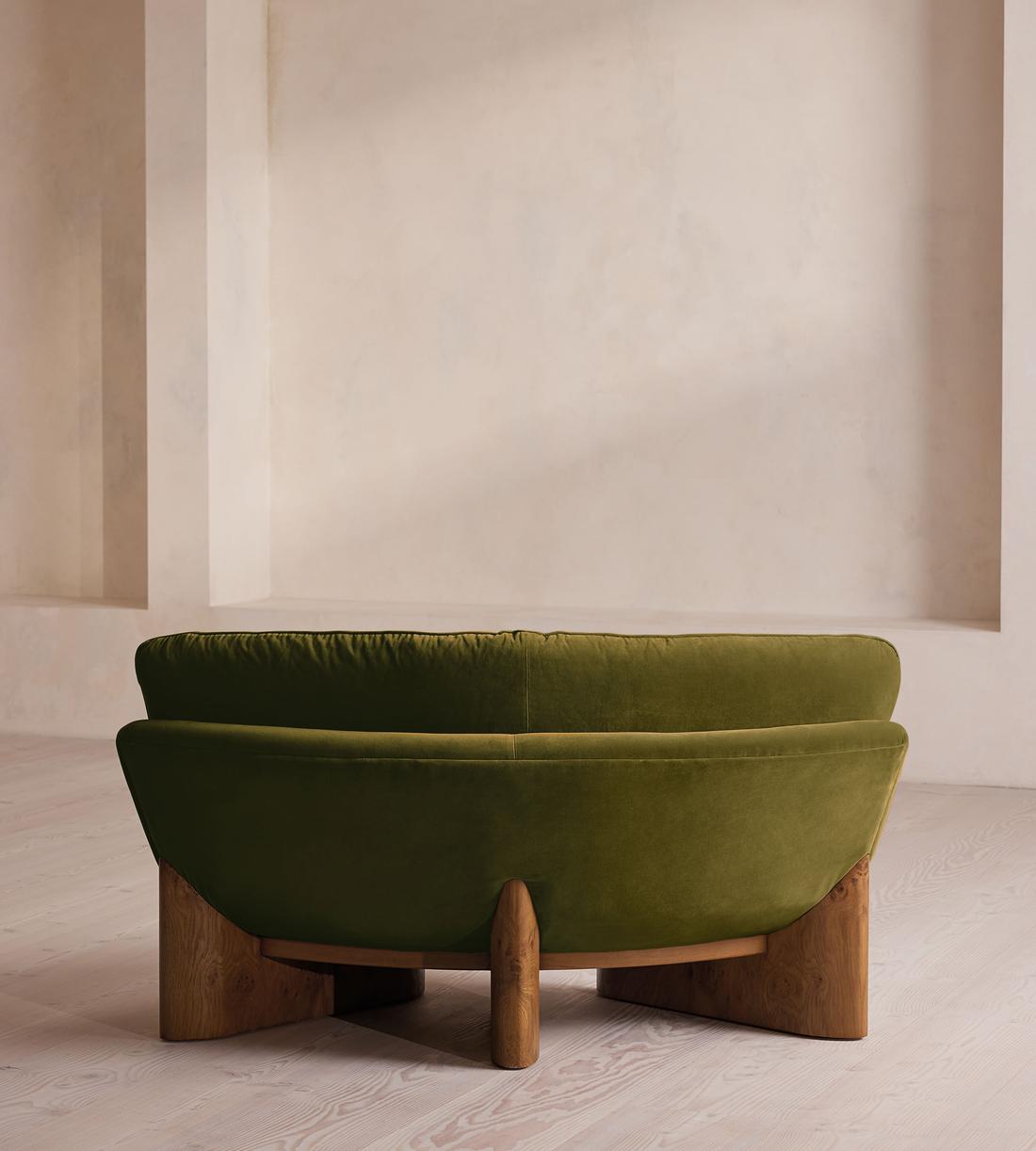 Tellis Corner Chair - Velvet - Olive - UK - Images - Image 4