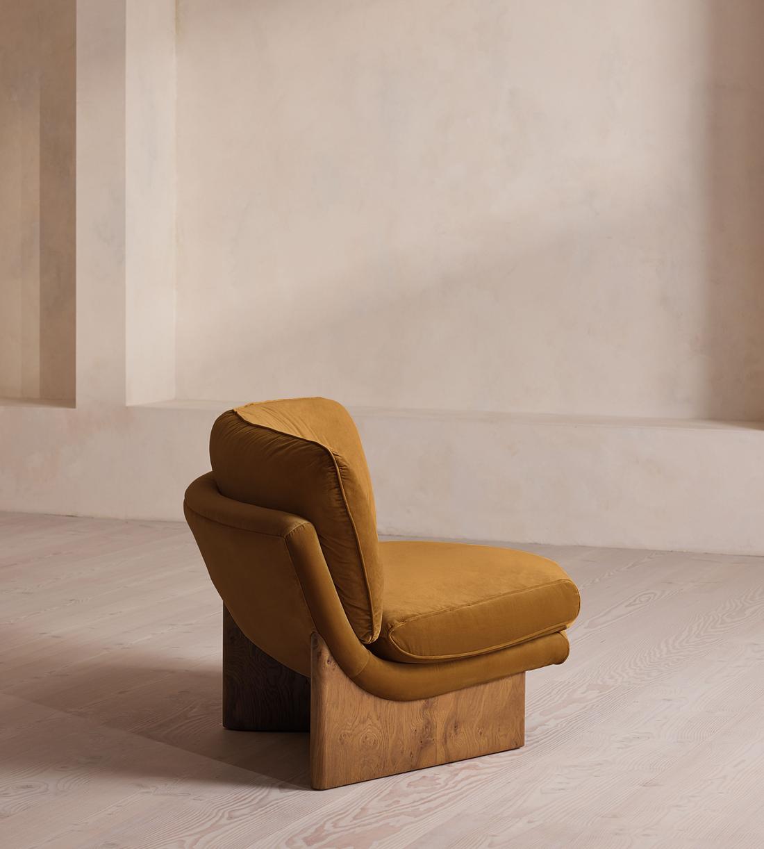 Tellis Corner Chair - Velvet - Mustard - UK - Images - Image 3