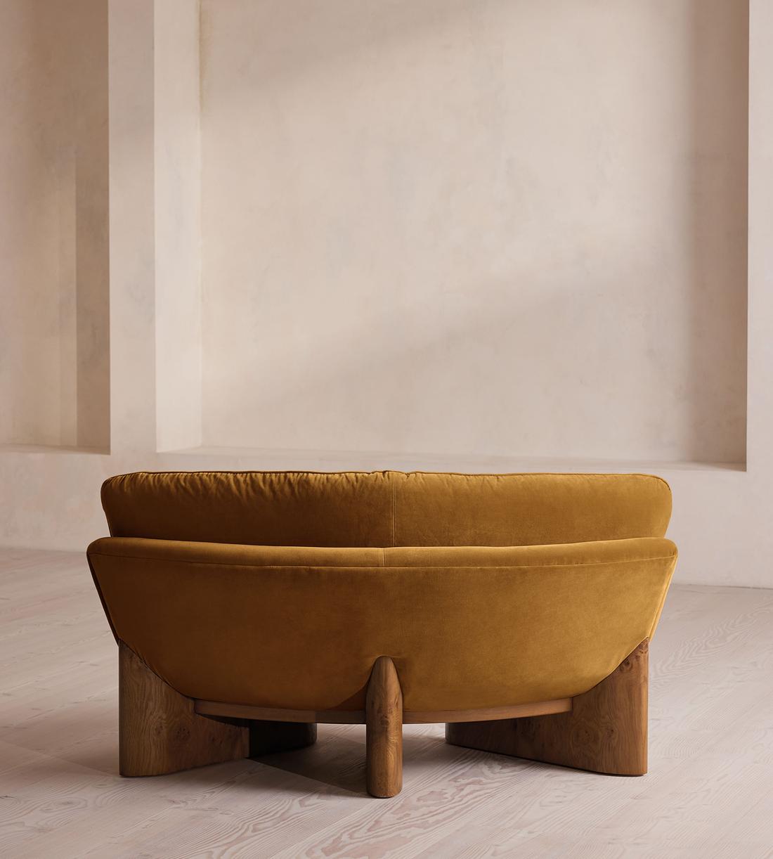 Tellis Corner Chair - Velvet - Mustard - UK - Images - Image 4