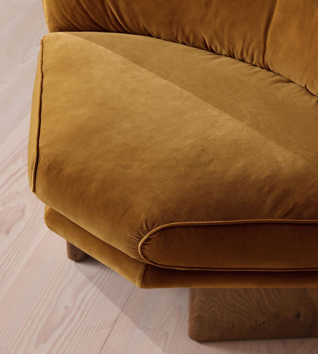 Tellis Corner Chair - Velvet - Mustard - UK - Images - Image 5