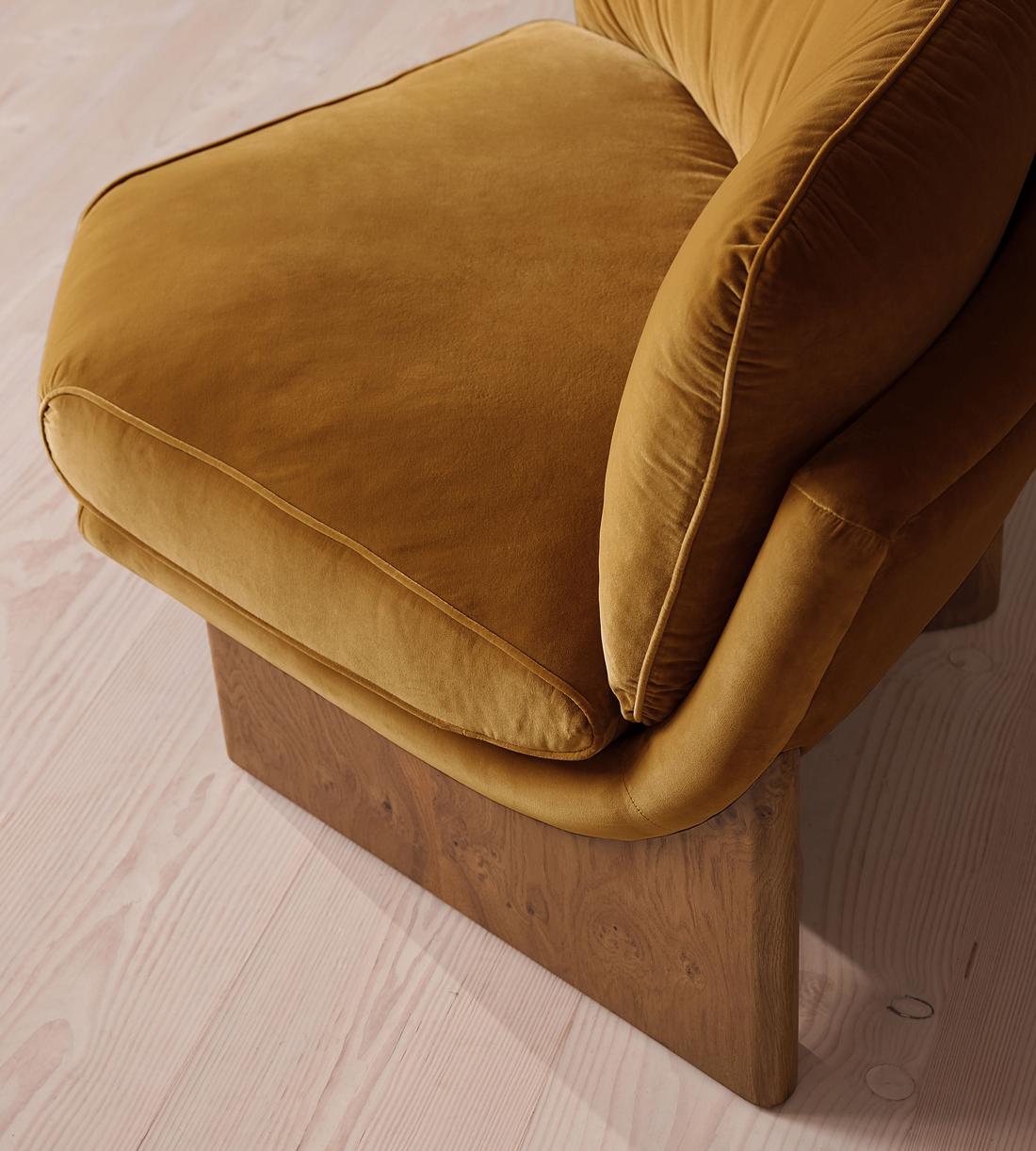 Tellis Corner Chair - Velvet - Mustard - UK - Images - Image 5
