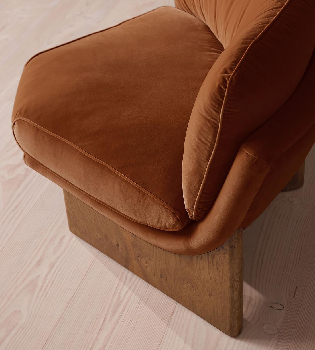 Tellis Corner Chair - Velvet - Cinnamon - UK - Images - Image 5