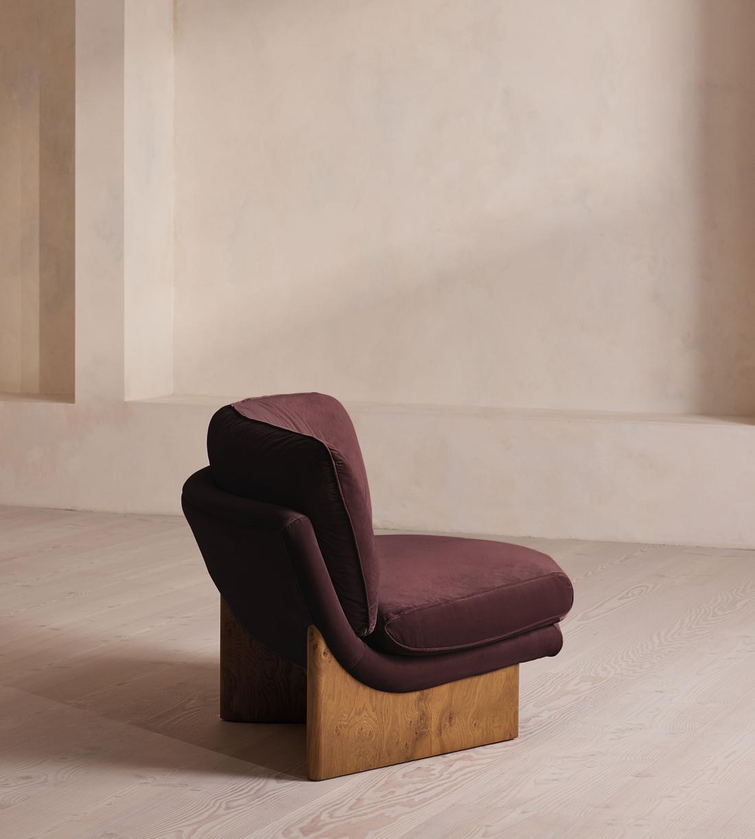 Tellis Corner Chair - Velvet - Aubergine - UK - Images - Image 3