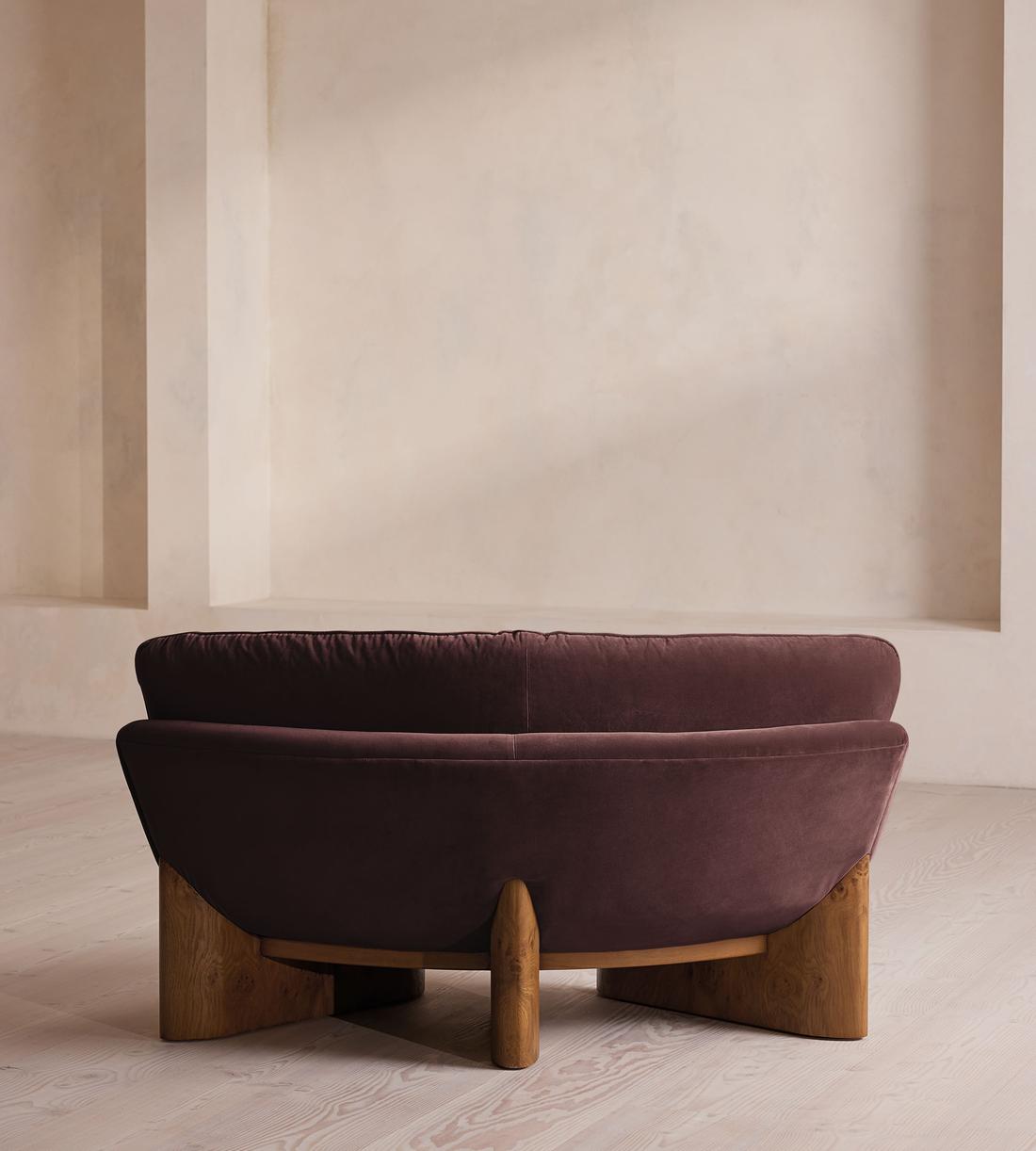Tellis Corner Chair - Velvet - Aubergine - US - Images - Image 4
