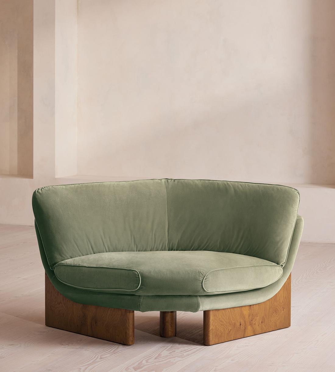 Tellis Corner Chair - Velvet - Seafoam - UK - Listing - Image 1