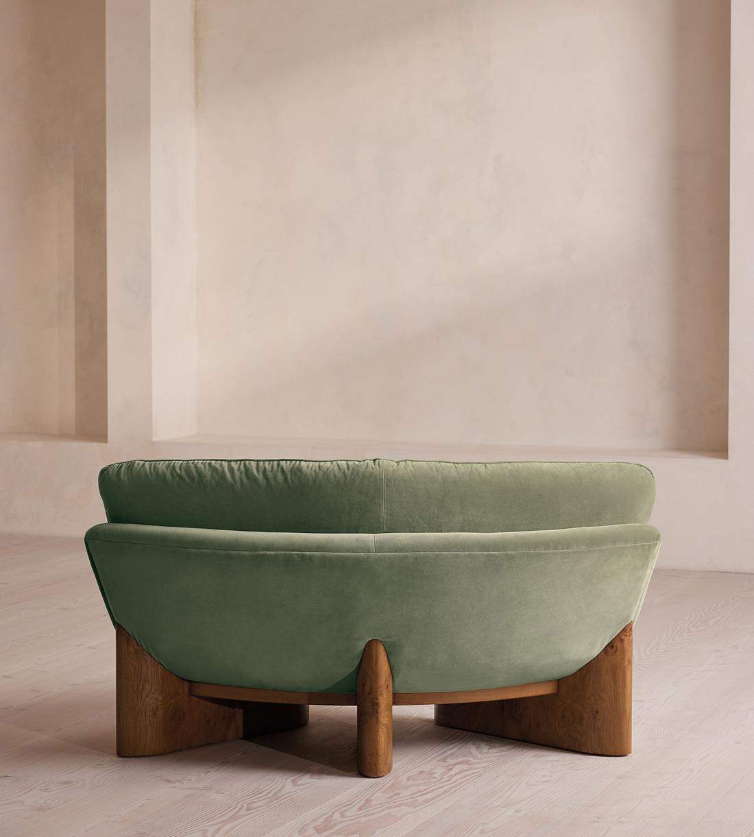 Tellis Corner Chair - Velvet - Seafoam - US - Images - Image 4