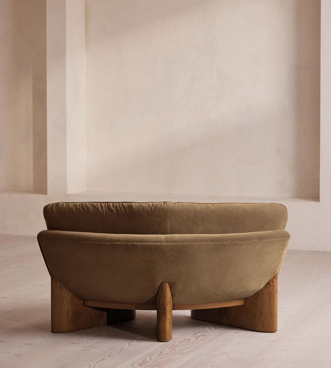 Tellis Corner Chair - Velvet - Truffle - UK - Images - Image 4