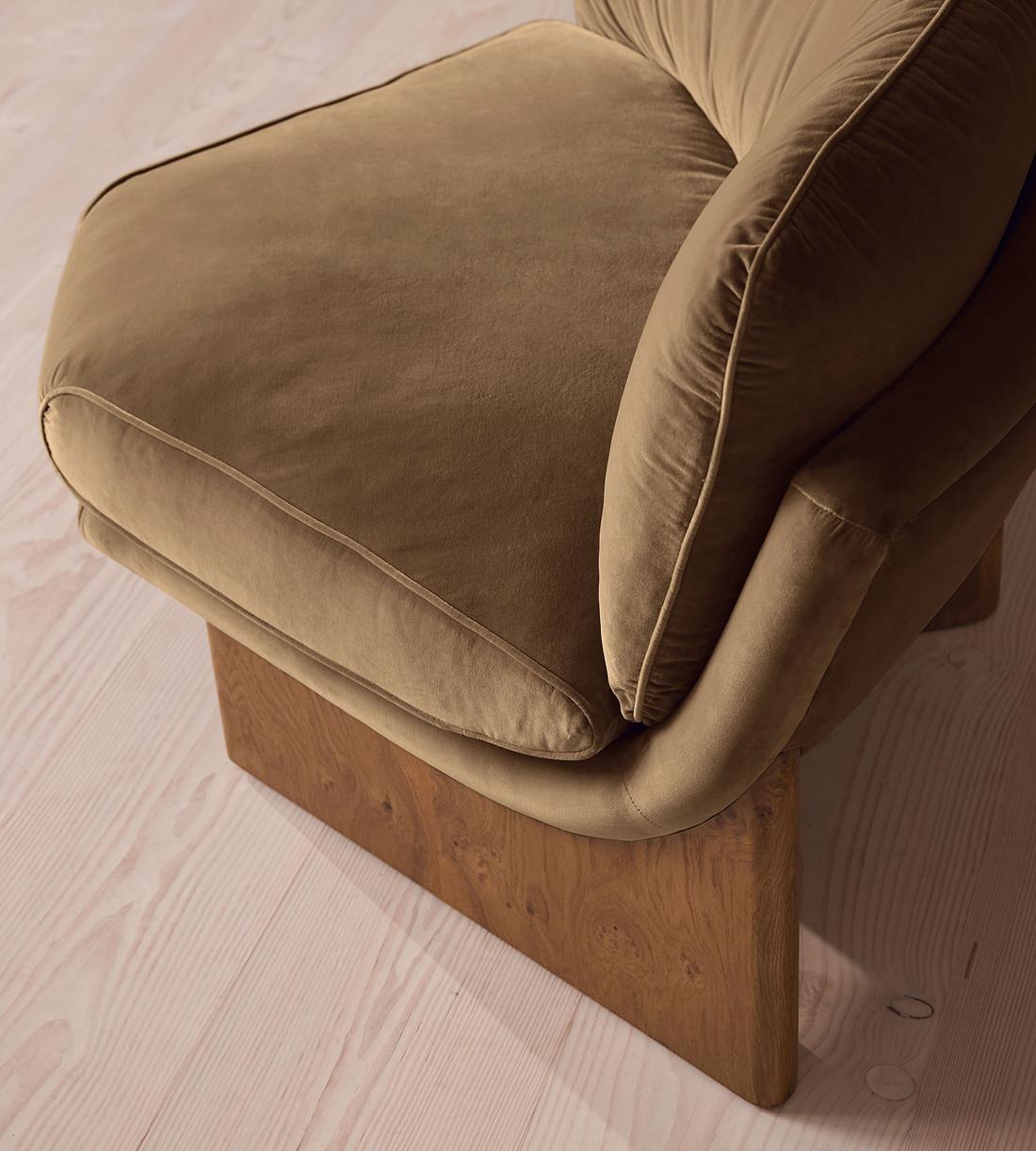 Tellis Corner Chair - Velvet - Truffle - UK - Images - Image 5