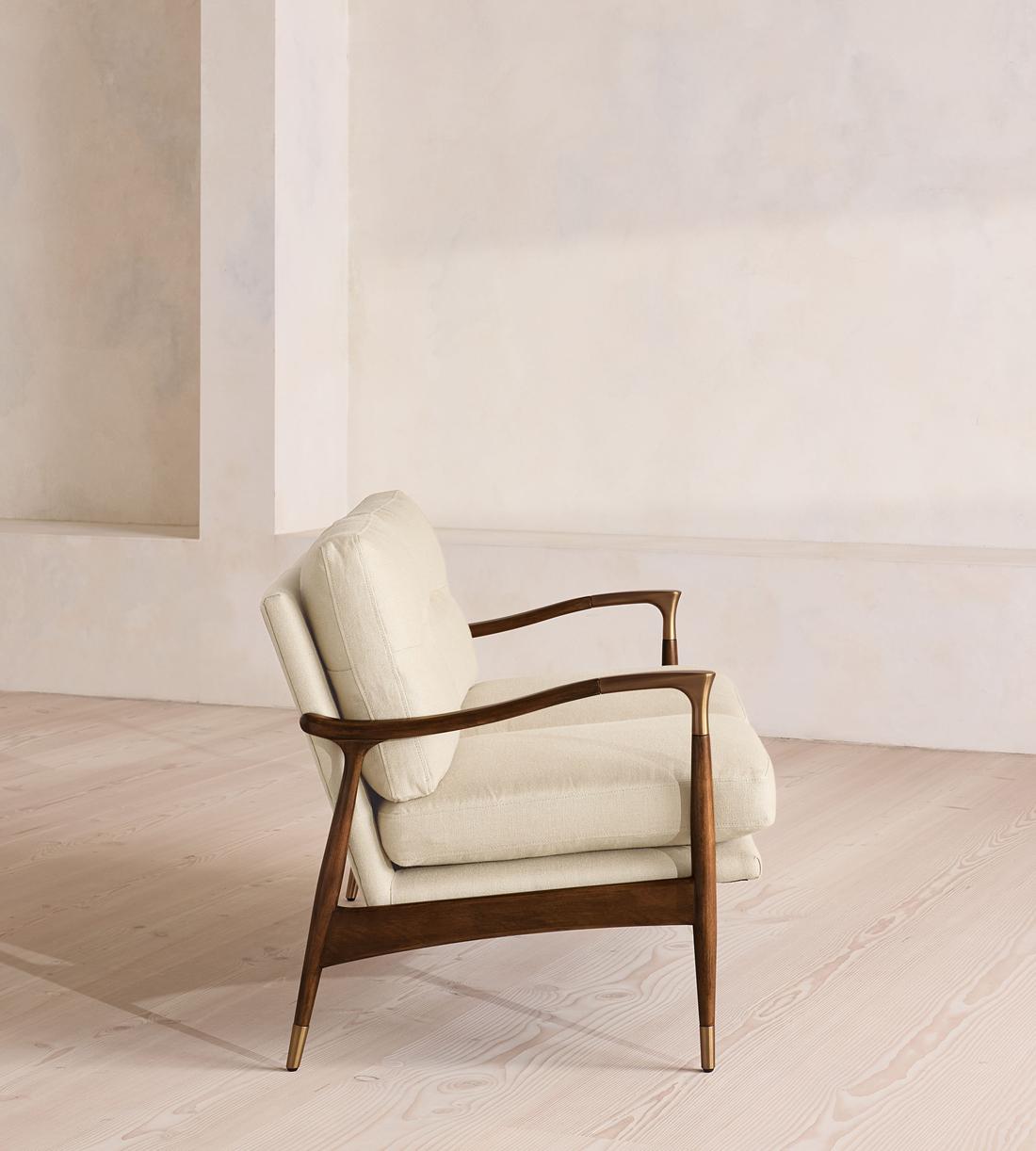 Theodore Two Seater Sofa - Linen - Bisque - UK - Images - Image 3