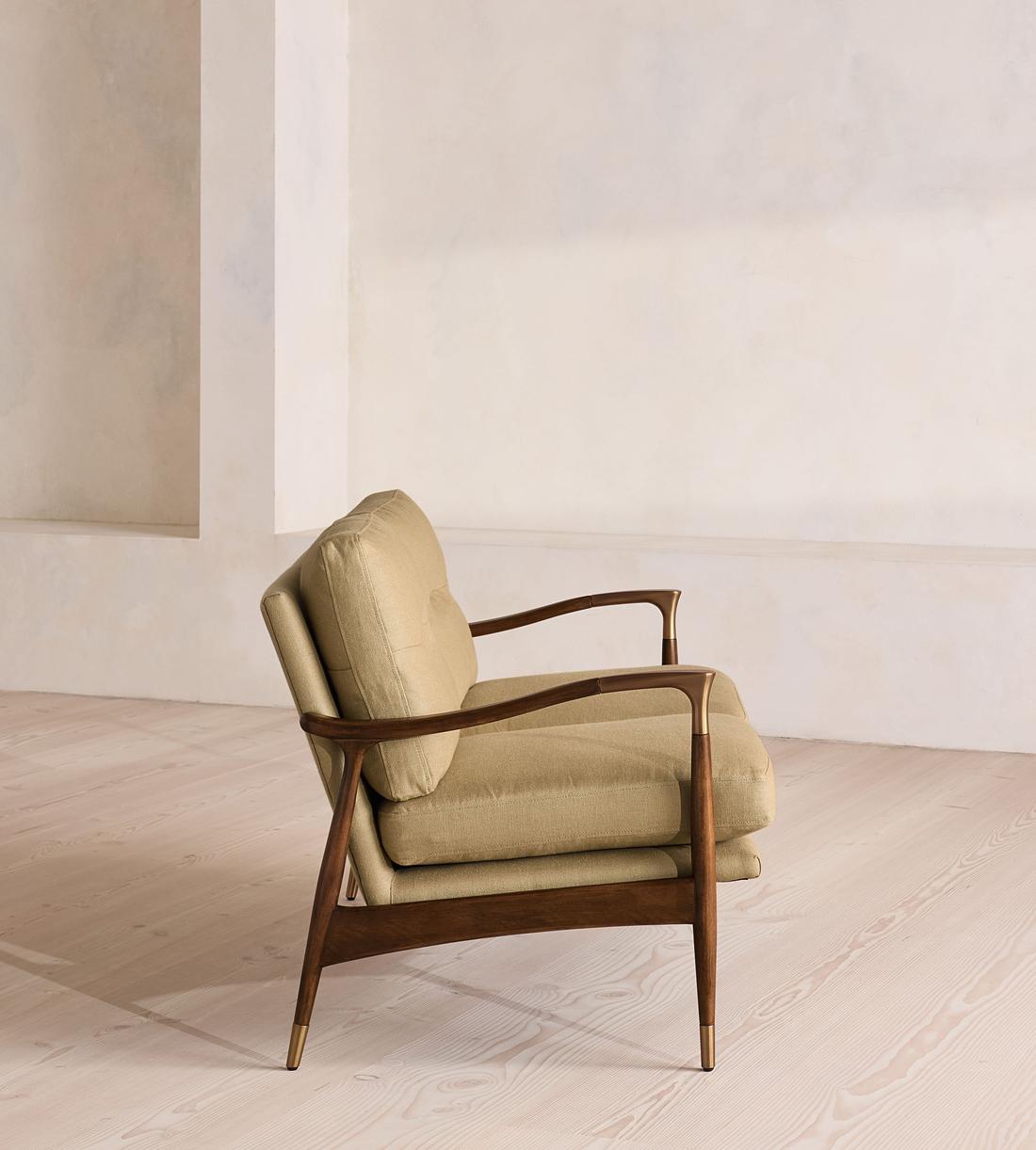 Theodore Two Seater Sofa - Linen - Wheat - US - Images - Image 3