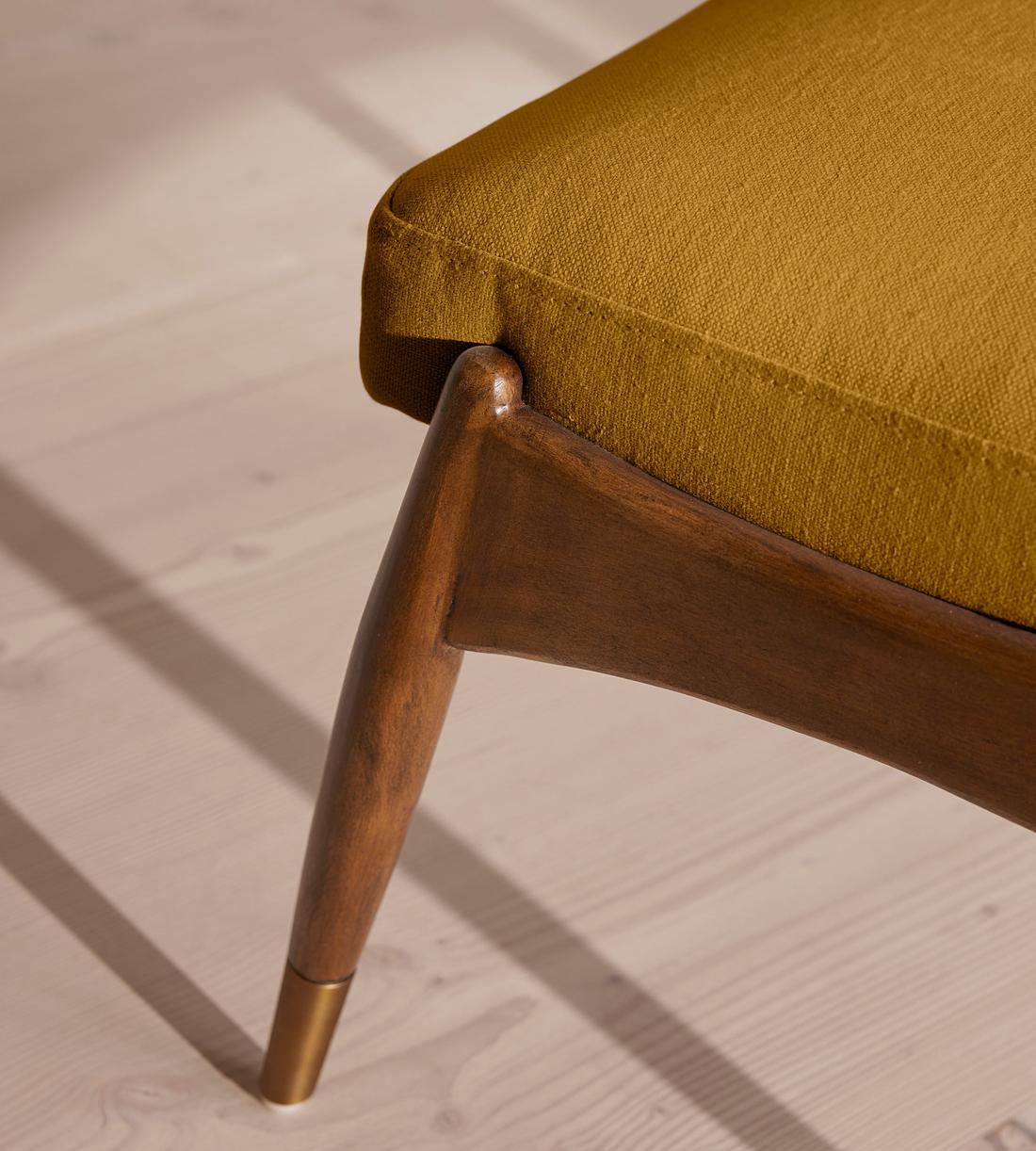 Theodore Footstool - Linen - Turmeric - UK - Images - Image 3