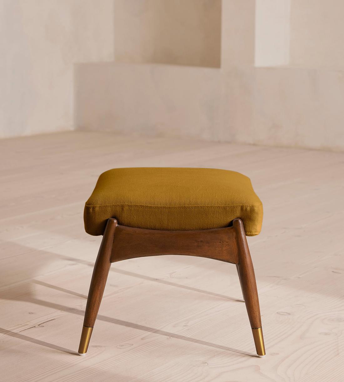 Theodore Footstool - Linen - Turmeric - UK - Images - Image 4