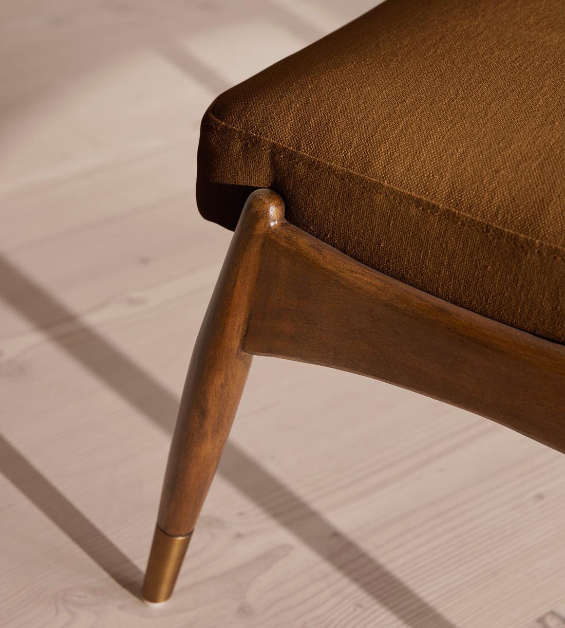 Theodore Footstool - Linen - Terracotta - UK - Images - Image 3