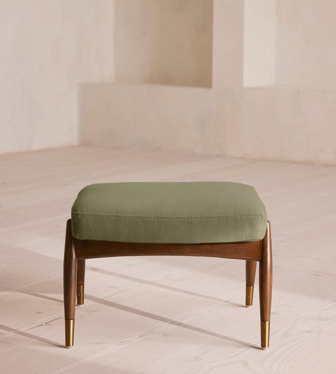 Theodore Footstool - Linen - Sage - US - Listing - Image 2