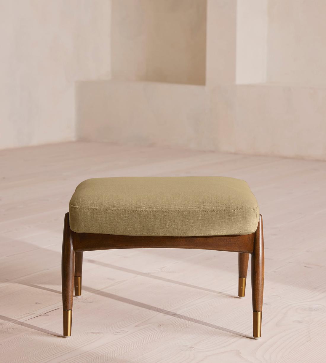 Theodore Footstool - Linen - Wheat - Listing - Image 2