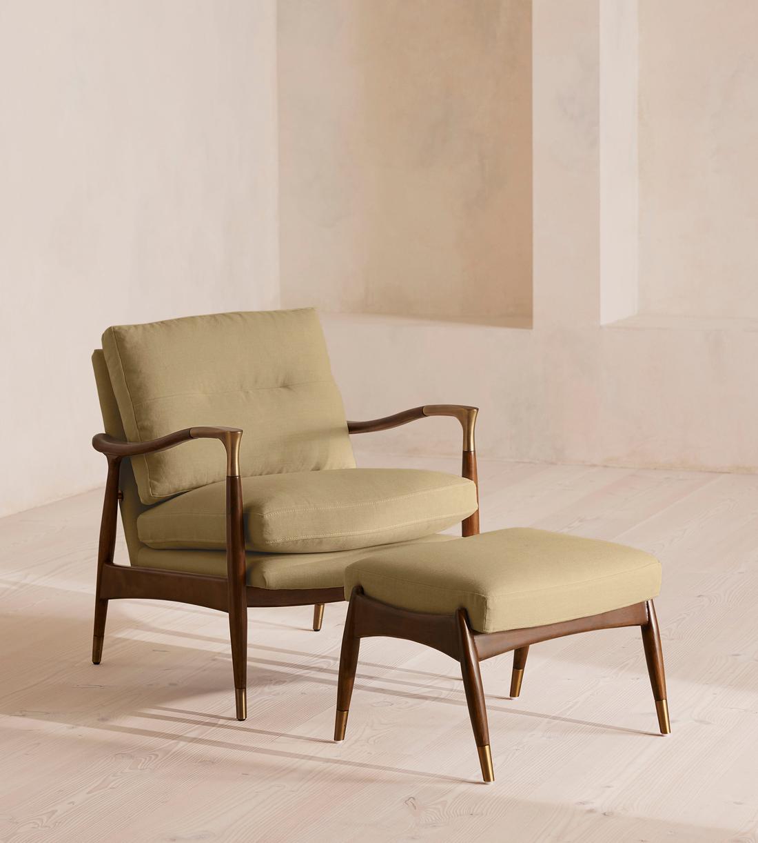 Theodore Footstool - Linen - Wheat - US - Images - Image 5