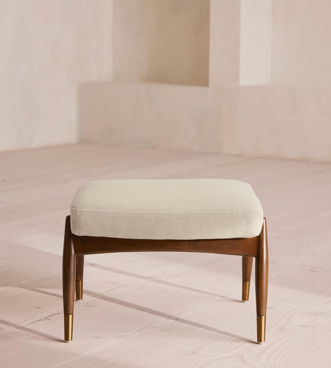 Theodore Footstool - Linen - Bisque - Listing - Image 2
