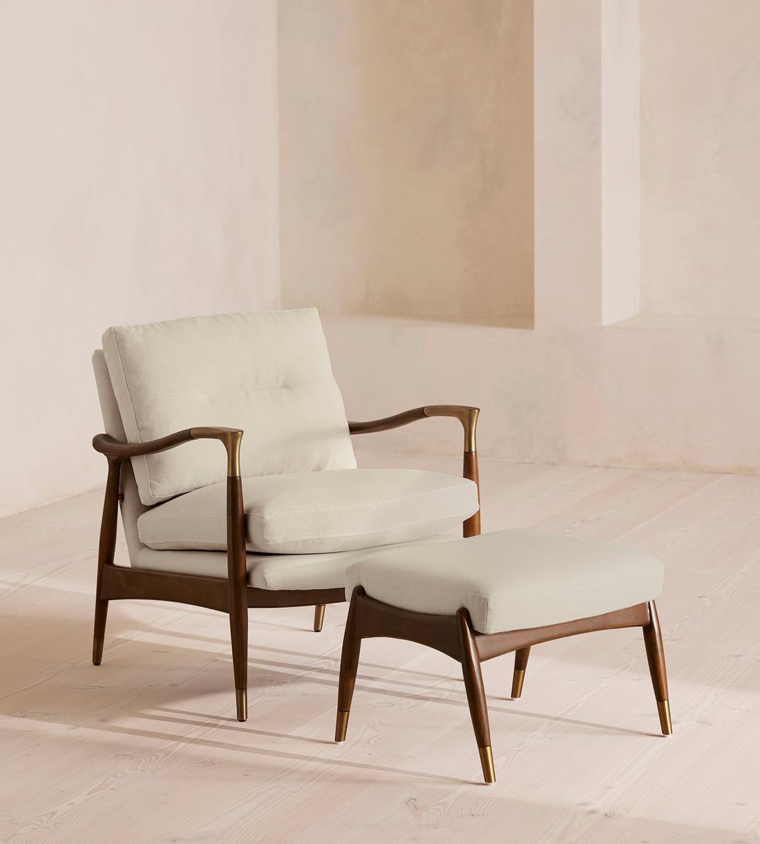Theodore Footstool - Linen - Bisque - US - Images - Image 5