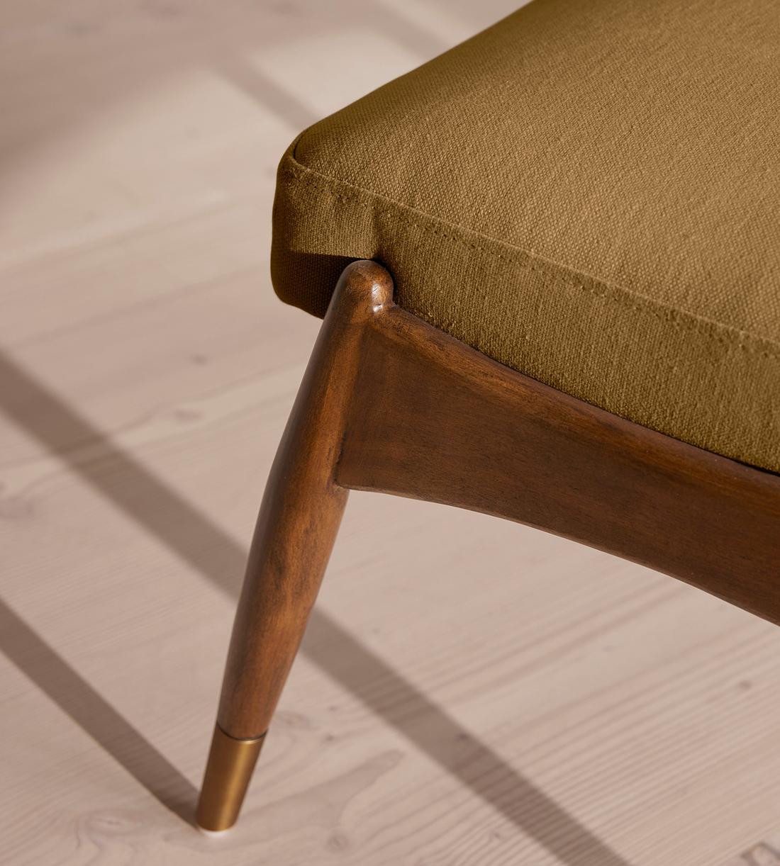 Theodore Footstool - Linen - Ochre - Images - Image 3